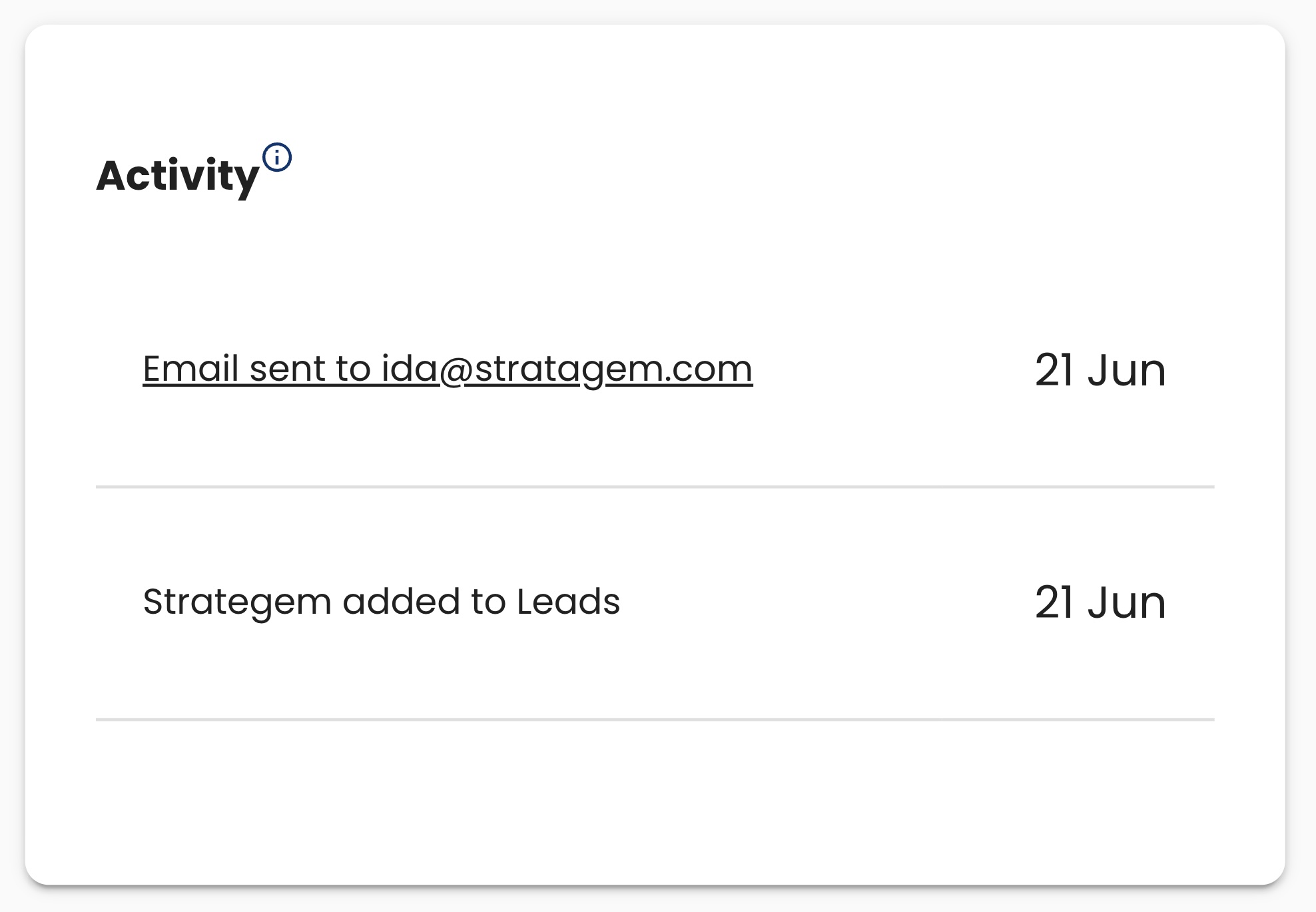 Keep replies attached to the opportunity.
